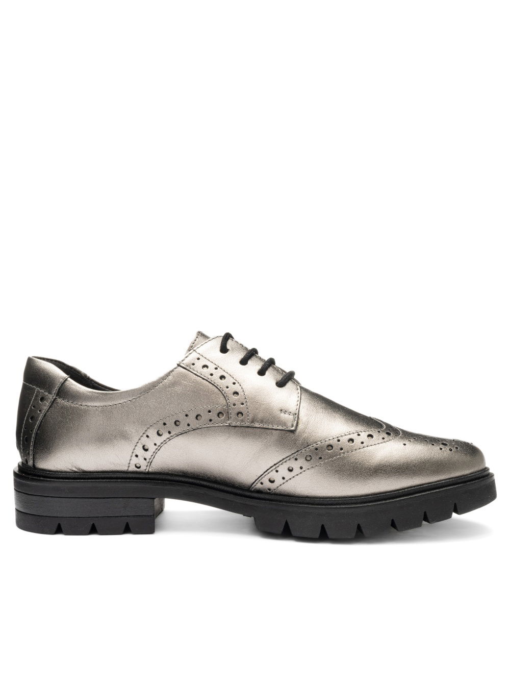 Schnürer Cambridge taupe-grau metallic