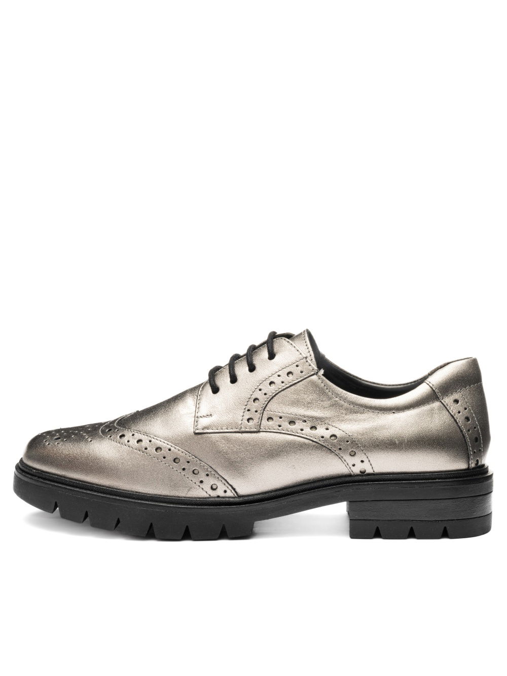 Schnürer Cambridge taupe-grau metallic
