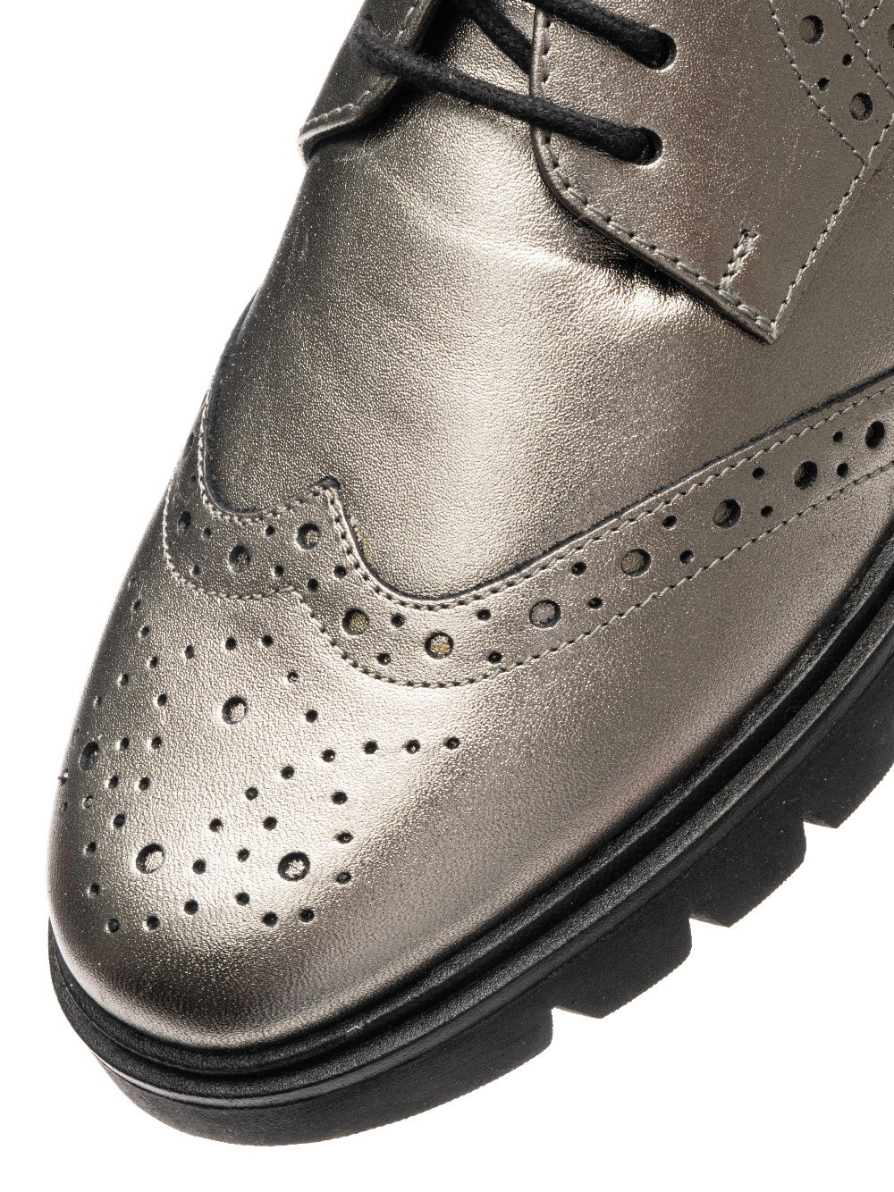 Schnürer Cambridge taupe-grau metallic