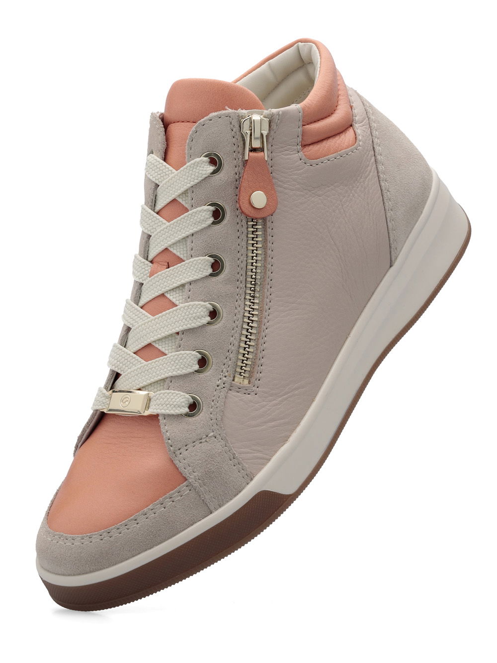 Peach color sneakers top