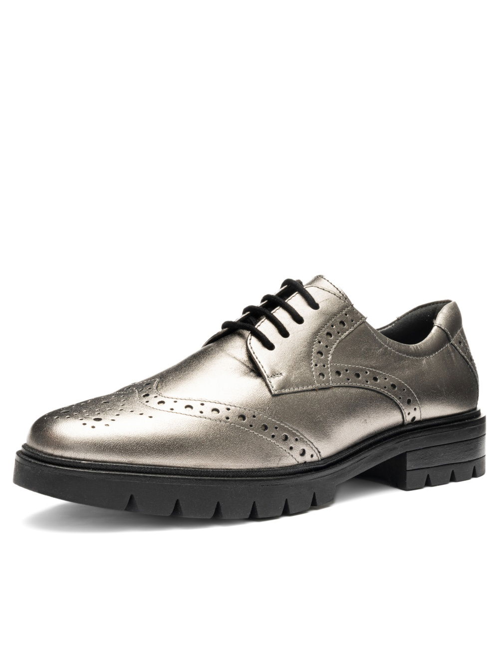 Schnürer Cambridge taupe-grau metallic
