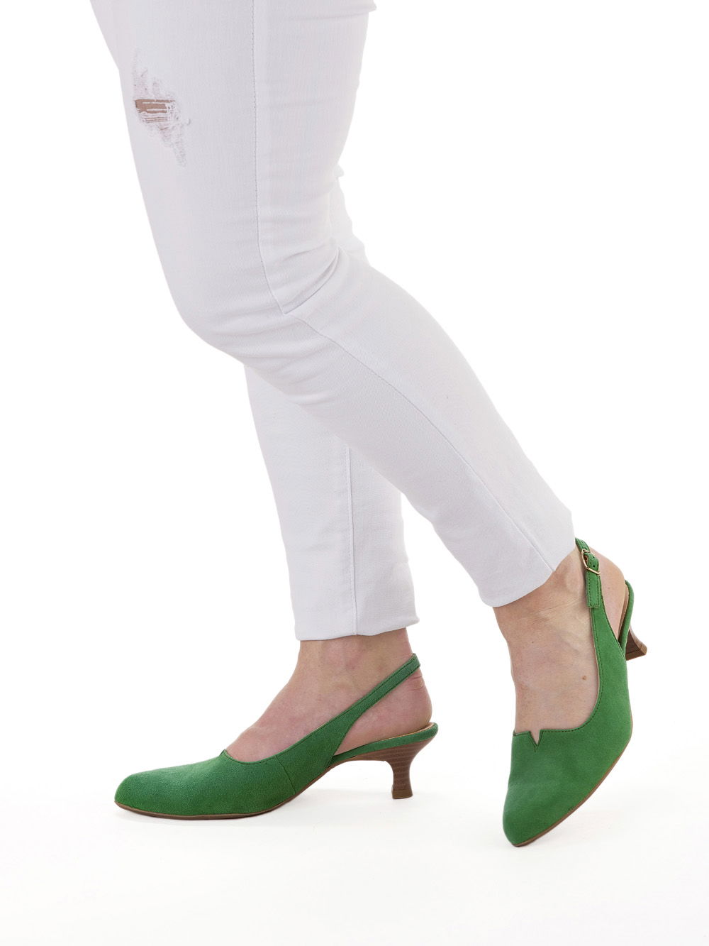 Green suede court shoes clearance